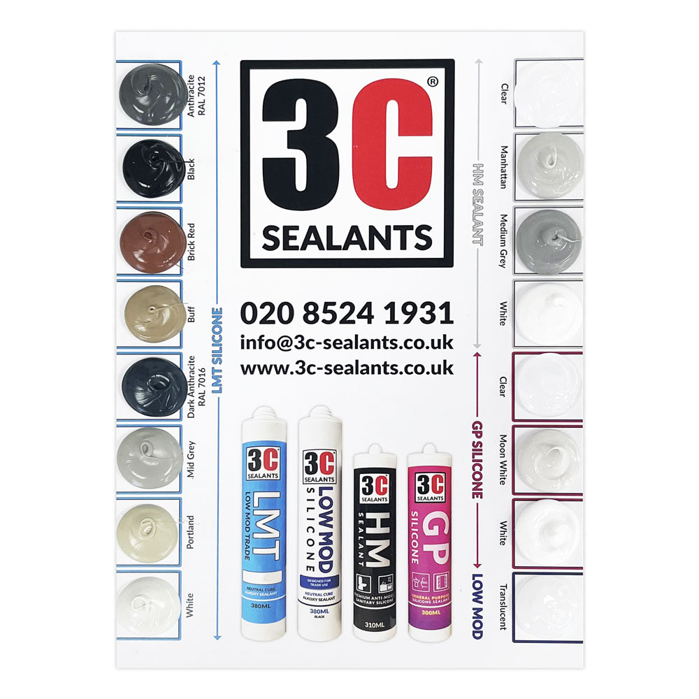 3C Sealants HM & LMT Colour Chart