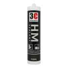 3C Sealants HM Anti-Mould Sanitary Silicone Sealant 310ml White