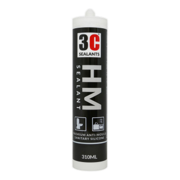 3C Sealants HM Superior Mould Resistant Sanitary Silicone Medium Grey