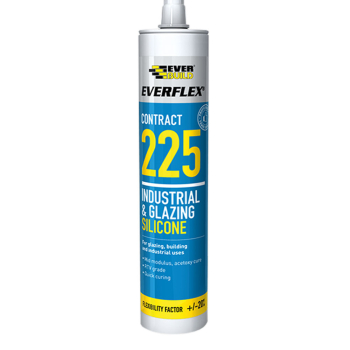 Everbuild Everflex 225 Industrial & Glazing Silicone Brushed Steel