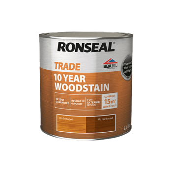 Ronseal Trade 10 Year Woodstain 2.5 Litre Teak