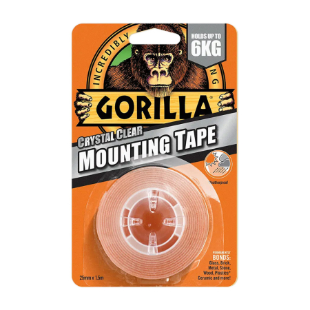 Gorilla Glue UK Gorilla Mounting Tape Crystal Clear Gorilla Glue UK Gorilla Mounting Tape Crystal Clear