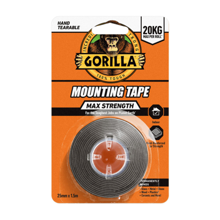 Gorilla Glue UK Gorilla Max Strength Indoor Mounting Tape Gorilla Glue UK Gorilla Max Strength Indoor Mounting Tape