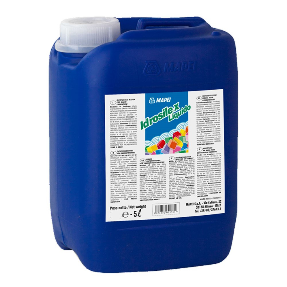 Map Waterproofer Mapei Idrosilex Liquid Waterproofer For Cementitious Mortars - Mapei ...